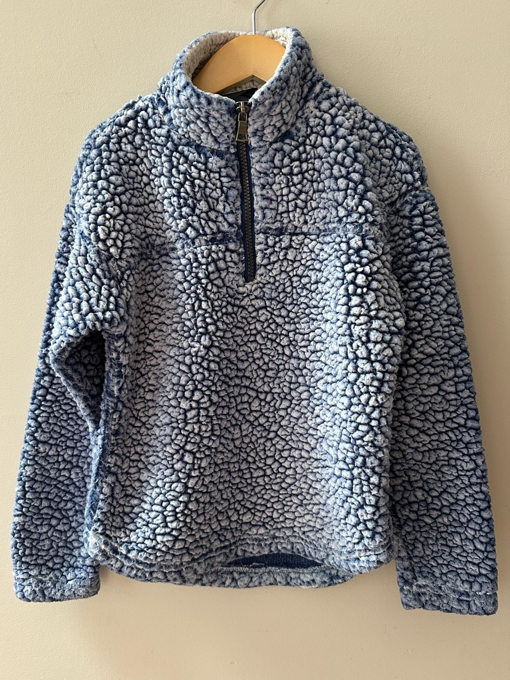 BackCountry Boys Blue Sherpa Quarter-Zip Pullover Sweater Size 6